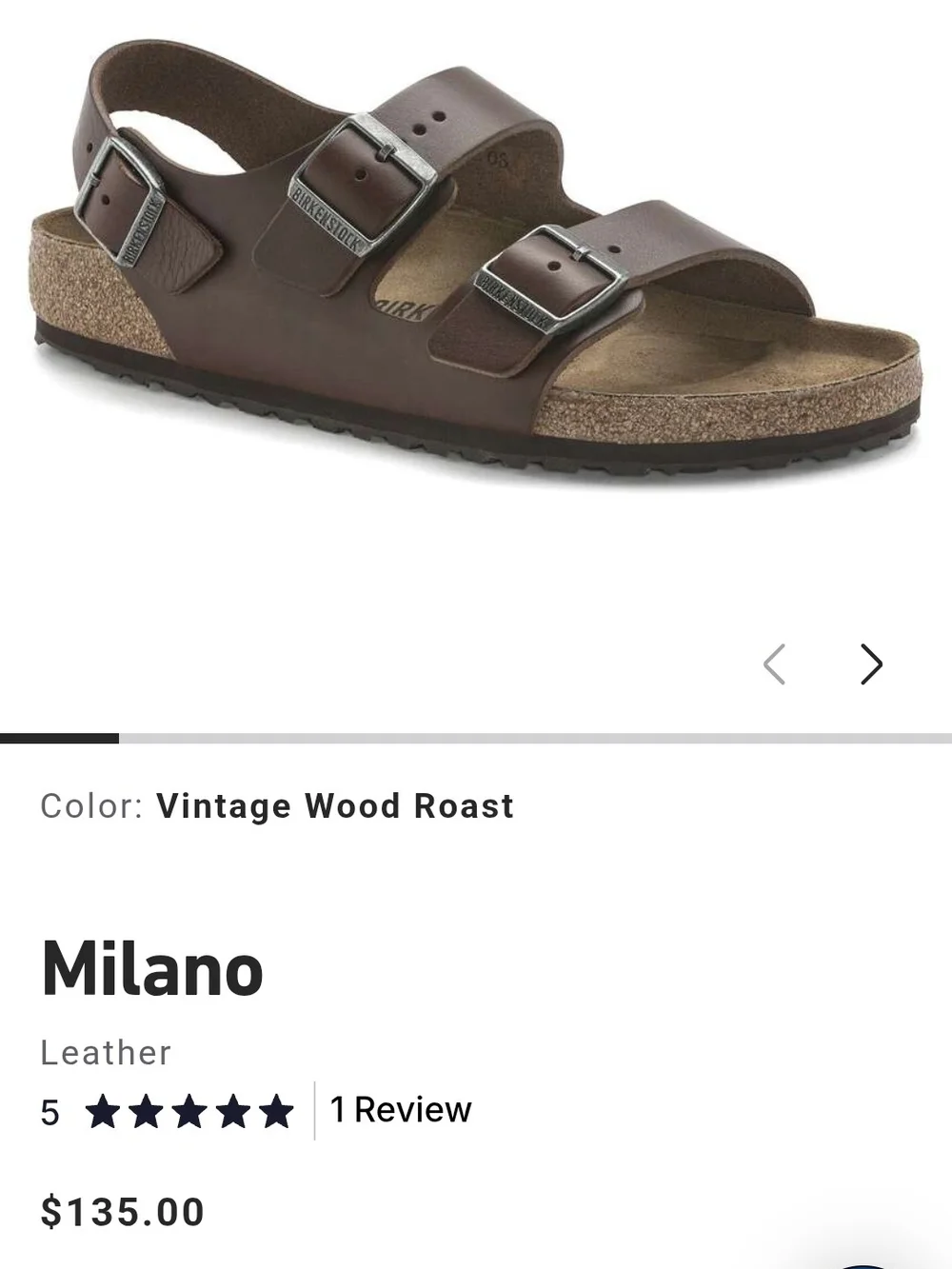 Birkenstock Brown Leather Two-Strap Men’s Sandals with Backstrap